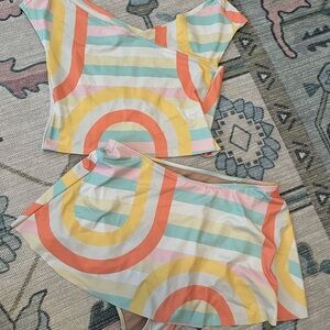 Kortni Jeane Pastel Geometric Swimwear